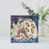NOCTURNE MET MASKS, MARDI GRAS MASQUERADE BALL KAART (Staand voorkant)