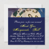 NOCTURNE MET MASKS, MARDI GRAS MASQUERADE BALL KAART (Achterkant)