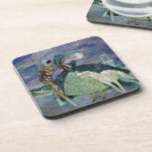 NOCTURNE MET MASKS/Venetiaanse Masquerade Drankjes Onderzetter (Linkerzijde)