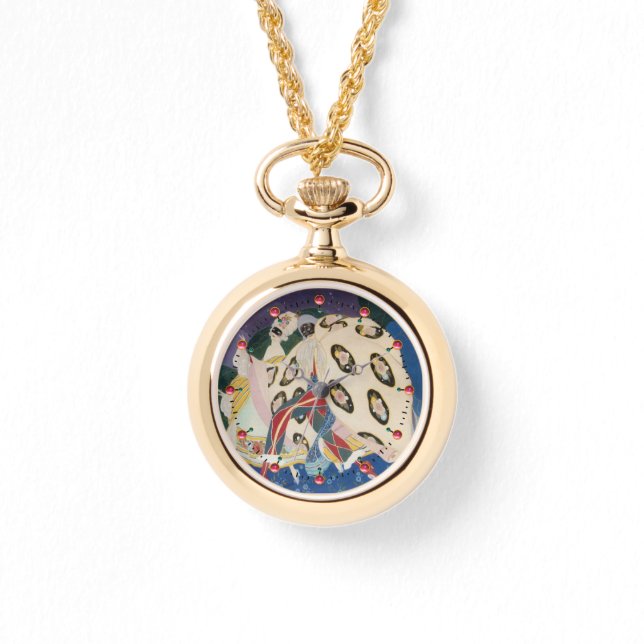 NOCTURNE MET MASKS/Venetiaanse Masquerade Horloge (Voorkant)