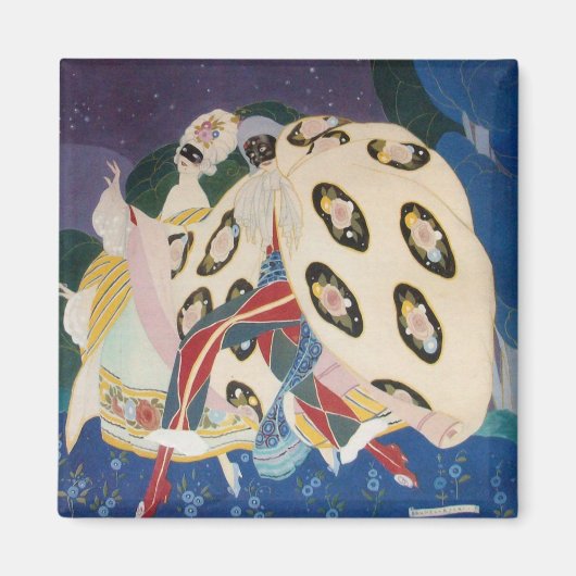 NOCTURNE MET MASKS/Venetiaanse Masquerade Magneet (Voorkant)