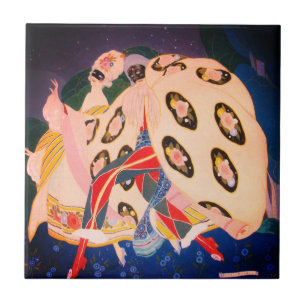 NOCTURNE MET MASKS/Venetiaanse Masquerade Tegeltje