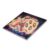 NOCTURNE MET MASKS/Venetiaanse Masquerade Tegeltje (Zijkant)