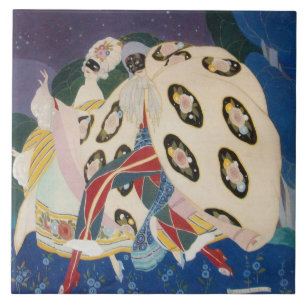 NOCTURNE MET MASKS/Venetiaanse Masquerade Tegeltje