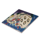 NOCTURNE MET MASKS/Venetiaanse Masquerade Tegeltje (Zijkant)