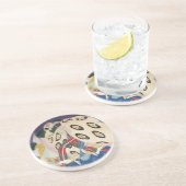 NOCTURNE MET MASKS/Venetiaanse Masquerade Zandsteen Onderzetter (Zijkant)