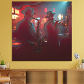 Nocturne Ritme energie van jazz Canvas Afdruk (Insitu (Woonkamer))
