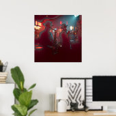 Nocturne Ritme energie van jazz Poster (Thuiskantoor)