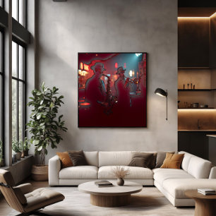 Nocturne Ritme energie van jazz Poster