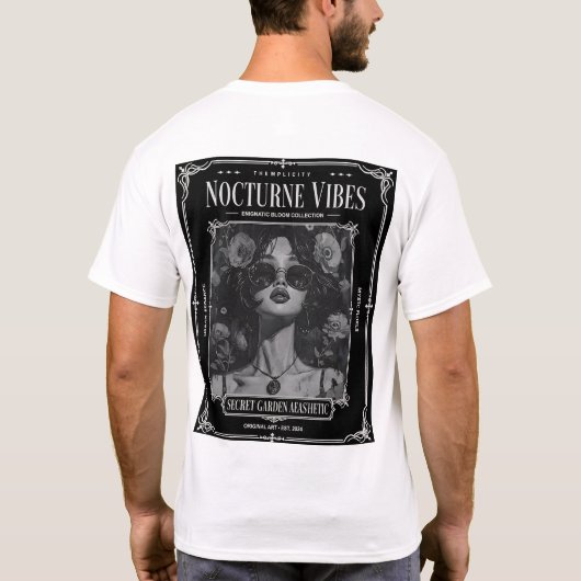 Nocturne Sfeer Geheim Tuin T-shirt (Achterkant)