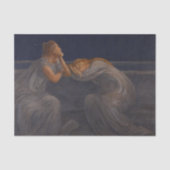 Nocturne (Stilte) van Gaetano Previati Tissuepapier (Voorkant)