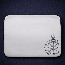 Nocturne studie donkere academische kompas laptop sleeve