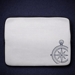 Nocturne studie donkere academische kompas laptop sleeve