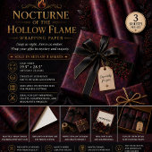 Nocturne van de holle vlam inpakpapier vel