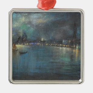 Nocturne van Venetië (door Glenn Cooper Henshaw) Metalen Ornament