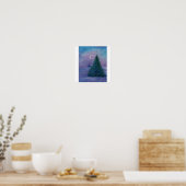 Nocturne Winter Wonderland Kerstmis Poster (Keuken)