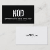 NOD, visitekaartjes (Voorkant / Achterkant)