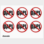 #NoDAPL Ronde Sticker (Vel)