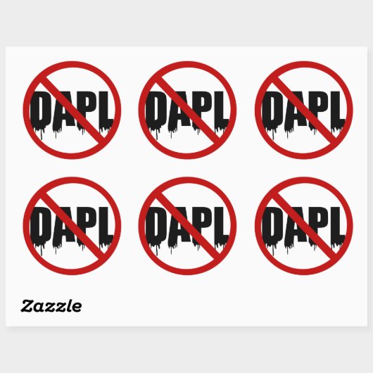 #NoDAPL Ronde Sticker (Vel)