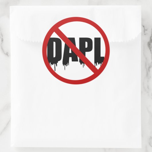#NoDAPL Ronde Sticker (Tas)