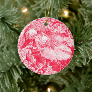 Nodding Lotus (rood) - Keramisch Ornament