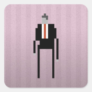 node.js knockout suit guy vierkante sticker