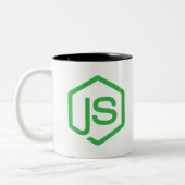 Nodejs logo JavaScript Web Developer Tweekleurige Koffiemok (Links)