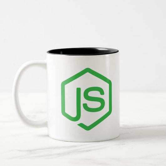 Nodejs logo JavaScript Web Developer Tweekleurige Koffiemok (Links)