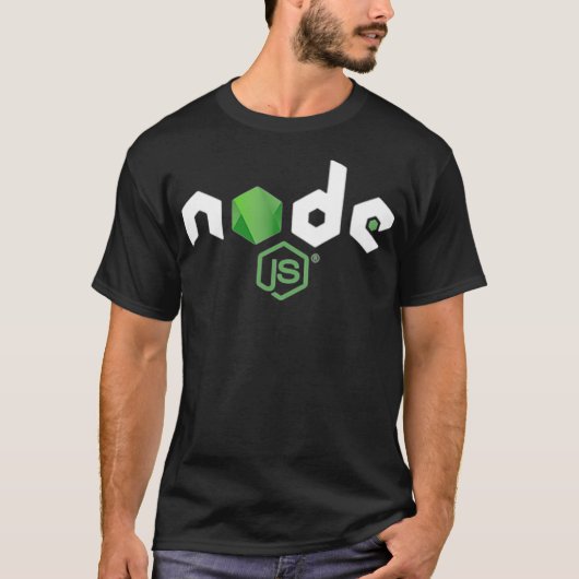 Nodejs Pocket voor de Ontwikkelaars van Javascript T-shirt (Voorkant)