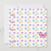 Nodig 10e Verjaardag Bloemen Roze Vlinder uit Kaart (Achterkant)