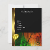 Nodig 30e verjaardag Groene Gele Balloons uit Kaart (Achterkant)