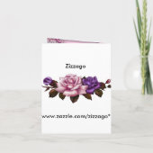 Nodig 30e verjaardag Roze Paars Roos uit (Achterkant)