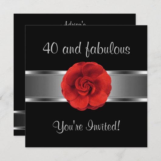 Nodig 40e Rode Bloem van de Partij uit Kaart (Voorkant / Achterkant)