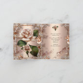 Nodig 50e verjaardag Beige Gold Roos Cream uit (Binnen)