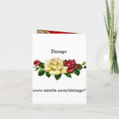 Nodig 50e verjaardag Red Gold Roos Cream uit (Achterkant)