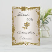 Nodig 60e verjaardag van het goud van de Partij op Kaart (Staand voorkant)