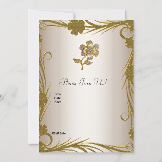 Nodig 60e verjaardag van het goud van de Partij op Kaart (Achterkant)