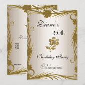 Nodig 60e verjaardag van het goud van de Partij op Kaart (Voorkant / Achterkant)