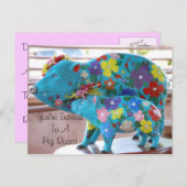 Nodig aan een Briefkaart van de Varkensroast uit (Voorkant / Achterkant)