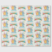 Nodig alle kleine monsters verjaardagsfeestnaam ui cadeaupapier (Vlak)