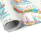 Nodig alle kleine monsters verjaardagsfeestnaam ui cadeaupapier (Rol Hoek)