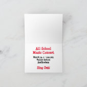 Nodig alles uit voor uw muziekconcert kaart (Binnen)