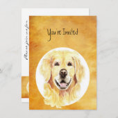 Nodig Custom Verjaardag Golden Retriever Dog Pet Kaart (Voorkant / Achterkant)