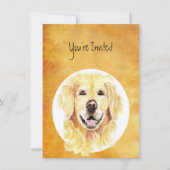 Nodig Custom Verjaardag Golden Retriever Dog Pet Kaart (Voorkant)