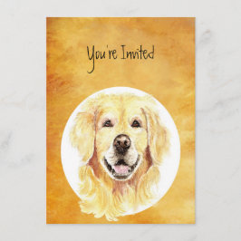 Nodig Custom Verjaardag Golden Retriever Dog Pet Kaart