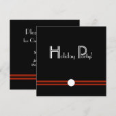 Nodig de Retro van de feestdag in Zwart-wit uit Kaart (Voorkant / Achterkant)