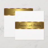 Nodig de Witte Gouden Dagen 30e 40e 50e van de Dag Kaart (Voorkant / Achterkant)