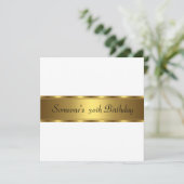 Nodig de Witte Gouden Dagen 30e 40e 50e van de Dag Kaart (Staand voorkant)