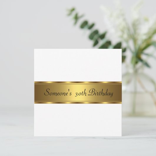 Nodig de Witte Gouden Dagen 30e 40e 50e van de Dag Kaart (Staand voorkant)