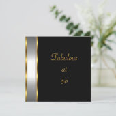 Nodig de Zwarte Gouden Werp van de Dag van de Dag  Kaart (Staand voorkant)